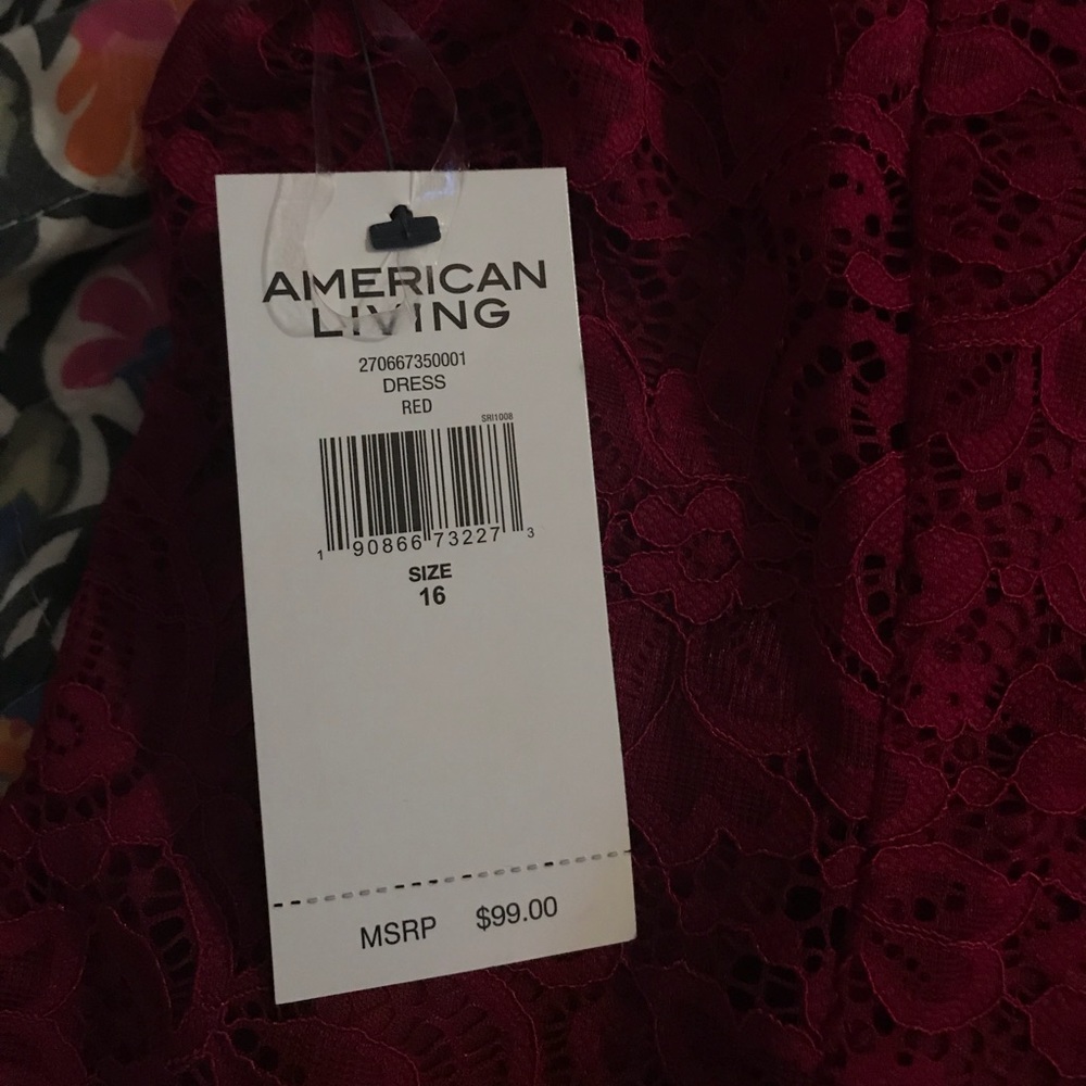 Beautiful red lace dress, NEVER WORN WITH TAGS!!!! - Picture 3 of 3